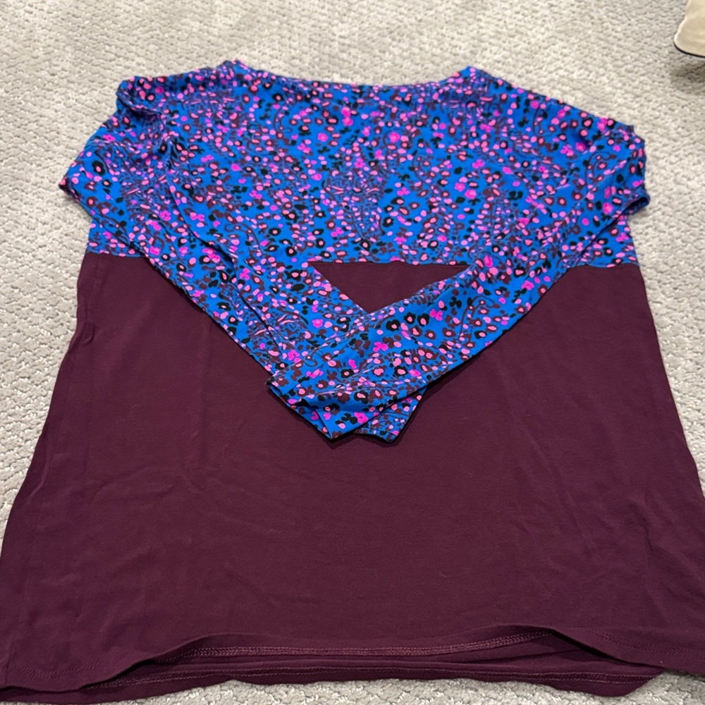Lilly Pulitzer Blue and Purple Floral Blouse